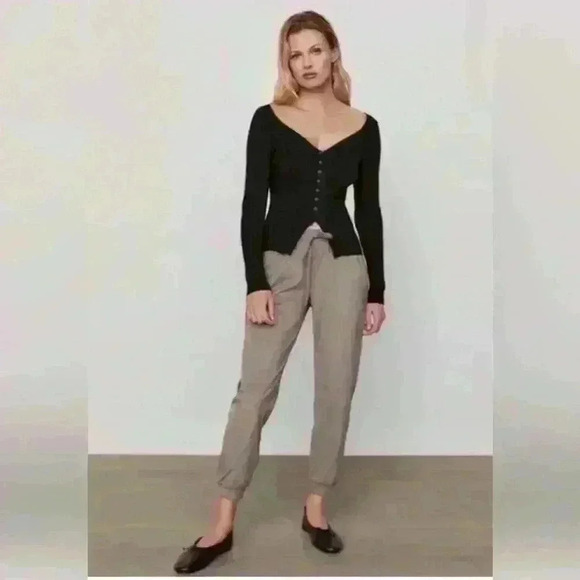 Zara Faux Suede Jogging Pants Women’s size small - Picture 11 of 13